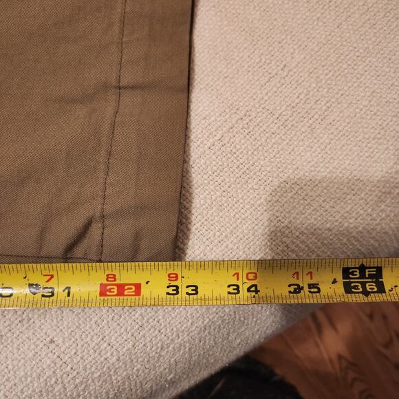 Banana Republic Aiden Chino Pants Men 35x34 Khaki Tan Flat Front - Picture 7 of 7